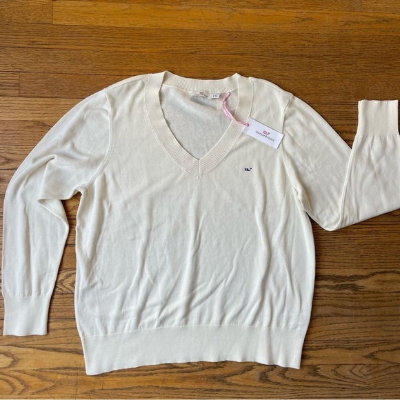Vineyard Vines Sweaters - NEW Vineyard Vines Heritage Cotton V Neck Sweater White Size XXL 2E1047 NWT